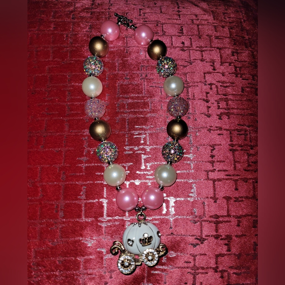 Women or girls bling carriage choker style necklace